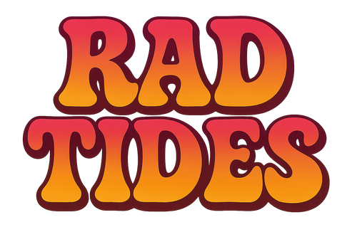 the-words-rad-tides-in-retro-groovy-font with a transparent background